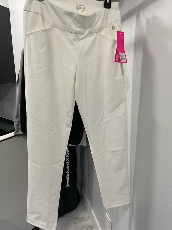 Lilly Pulitzer Pants - Lilly Pulitzer Resort White Pants with Pink Tag